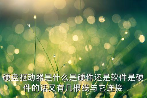 硬盤驅(qū)動器是什么是硬件還是軟件是硬件的話又有幾根線與它連接