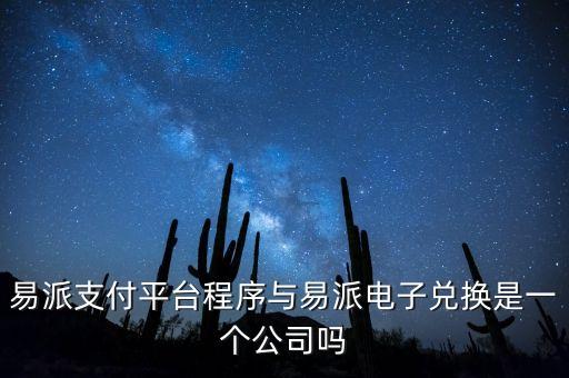 易派支付平臺(tái)程序與易派電子兌換是一個(gè)公司嗎