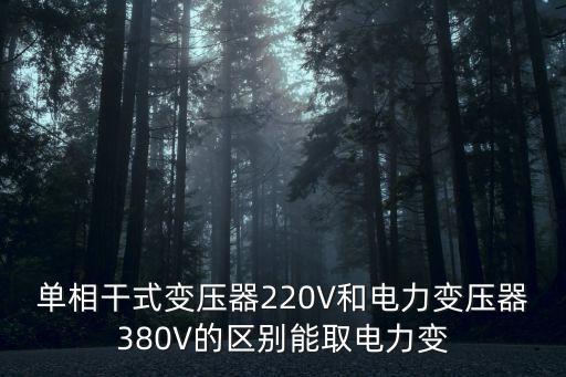 單相干式變壓器220V和電力變壓器380V的區(qū)別能取電力變
