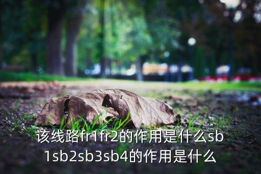 該線路fr1fr2的作用是什么sb1sb2sb3sb4的作用是什么
