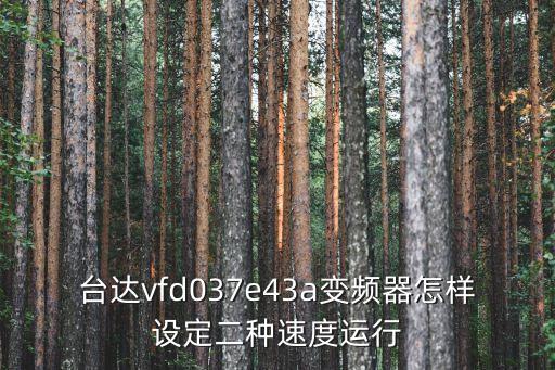 臺(tái)達(dá)vfd037e43a變頻器怎樣設(shè)定二種速度運(yùn)行
