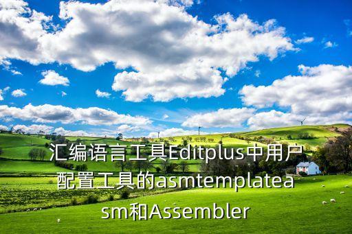 匯編語言工具Editplus中用戶配置工具的asmtemplateasm和Assembler