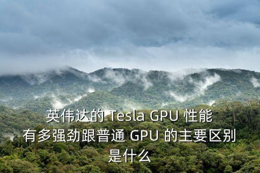 英偉達(dá)的 Tesla GPU 性能有多強(qiáng)勁跟普通 GPU 的主要區(qū)別是什么