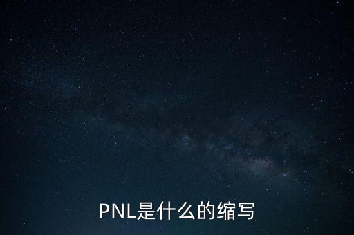PNL是什么的縮寫