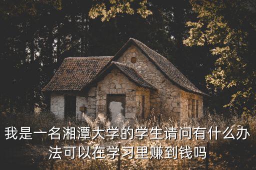 我是一名湘潭大學(xué)的學(xué)生請(qǐng)問(wèn)有什么辦法可以在學(xué)習(xí)里賺到錢(qián)嗎