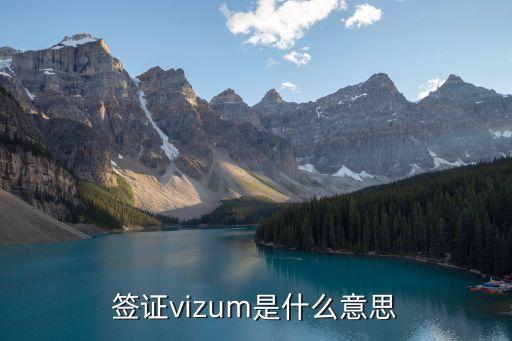 簽證vizum是什么意思