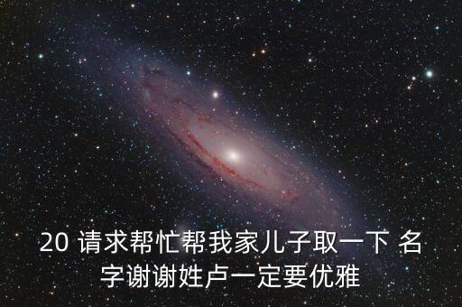 20 請求幫忙幫我家兒子取一下 名字謝謝姓盧一定要優(yōu)雅