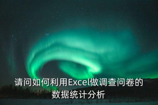 請問如何利用Excel做調(diào)查問卷的數(shù)據(jù)統(tǒng)計分析
