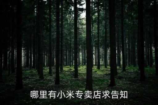 小米實體店，哪里有小米專賣店求告知