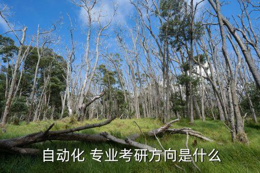  自動化 專業(yè)考研方向是什么