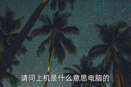 請問上機是什么意思電腦的