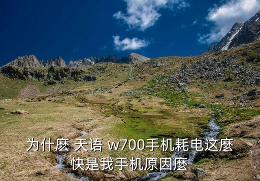 為什麼 天語(yǔ) w700手機(jī)耗電這麼快是我手機(jī)原因麼