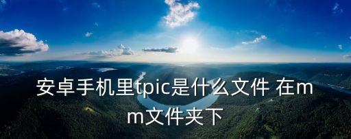 安卓手機里tpic是什么文件 在mm文件夾下