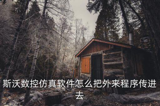 斯沃?jǐn)?shù)控仿真軟件怎么把外來(lái)程序傳進(jìn)去