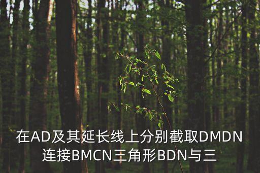 在AD及其延長(zhǎng)線上分別截取DMDN連接BMCN三角形BDN與三