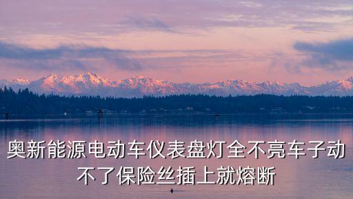 奧新能源電動(dòng)車(chē)儀表盤(pán)燈全不亮車(chē)子動(dòng)不了保險(xiǎn)絲插上就熔斷