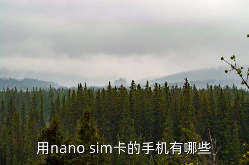 卡片手機(jī)，用nano sim卡的手機(jī)有哪些