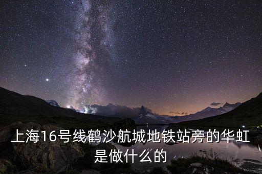 上海16號線鶴沙航城地鐵站旁的華虹是做什么的