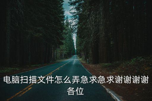 電腦掃描文件怎么弄急求急求謝謝謝謝各位
