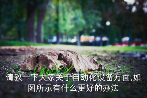 請教一下大家關(guān)于自動化設(shè)備方面,如圖所示有什么更好的辦法