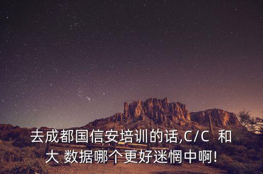 去成都國信安培訓(xùn)的話,C/C  和大 數(shù)據(jù)哪個更好迷惘中啊!