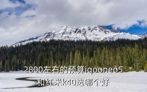 2800左右的預算iqooneo5和紅米k40選哪個好