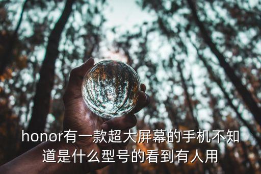 榮耀大屏手機(jī)，華為榮耀哪款屏幕最大