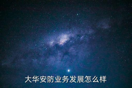 大華安防業(yè)務(wù)發(fā)展怎么樣