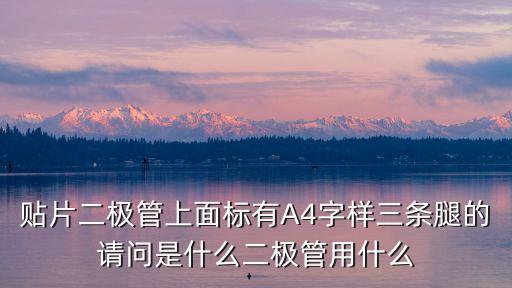 貼片二極管上面標有A4字樣三條腿的請問是什么二極管用什么