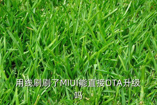 通過線刷升級，用線刷刷了MIUI能直接OTA升級嗎