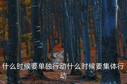單獨(dú)行動，單獨(dú)行動帶馬的成語快