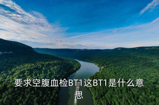 bt1，要求空腹血檢BT1這BT1是什么意思