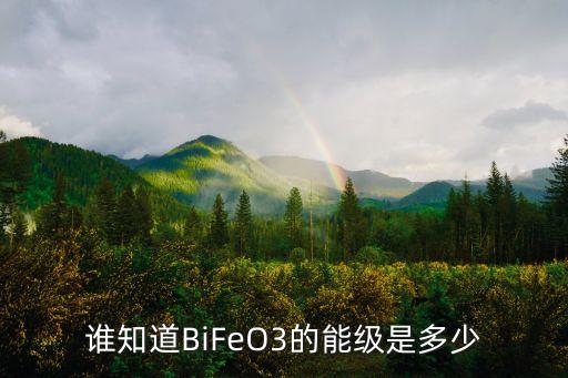 誰(shuí)知道BiFeO3的能級(jí)是多少