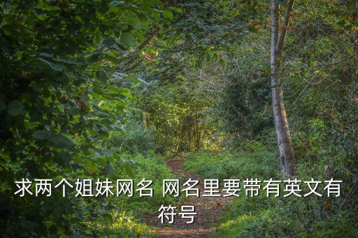 求兩個姐妹網(wǎng)名 網(wǎng)名里要帶有英文有符號