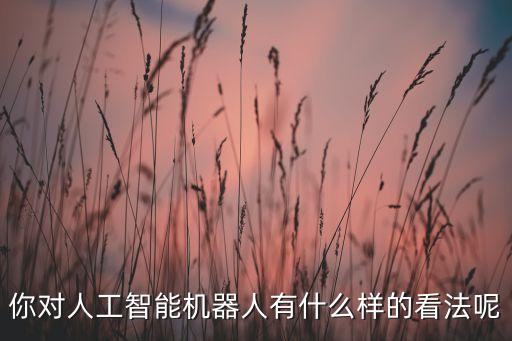 你對(duì)人工智能機(jī)器人有什么樣的看法呢