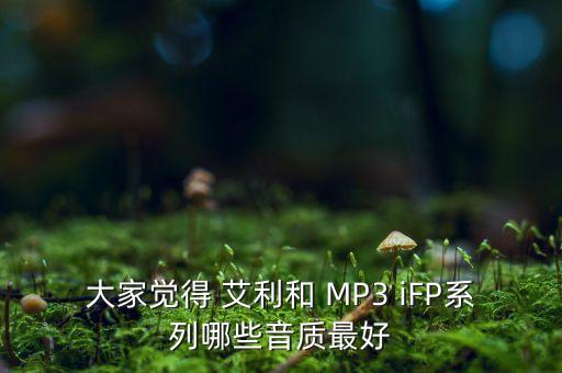 大家覺得 艾利和 MP3 iFP系列哪些音質(zhì)最好