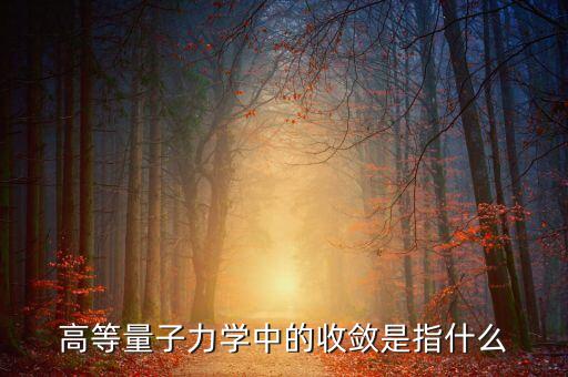 高等量子力學(xué)中的收斂是指什么