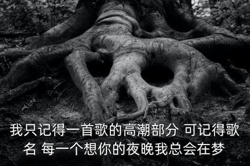 我只記得一首歌的高潮部分 可記得歌名 每一個想你的夜晚我總會在夢