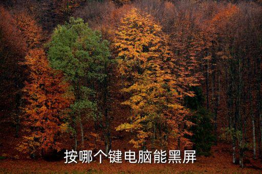 電腦黑屏快捷鍵，按哪個(gè)鍵電腦能黑屏