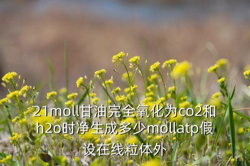 21moll甘油完全氧化為co2和h2o時凈生成多少mollatp假設(shè)在線粒體外