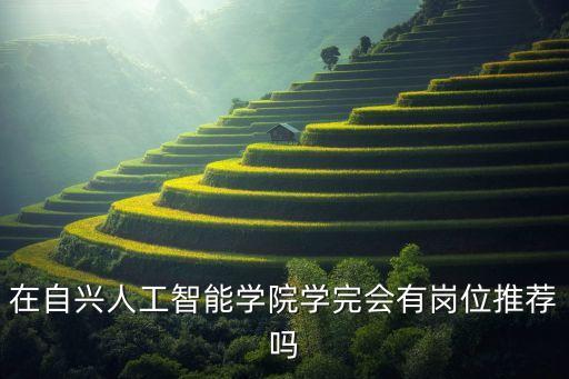 在自興人工智能學(xué)院學(xué)完會(huì)有崗位推薦嗎