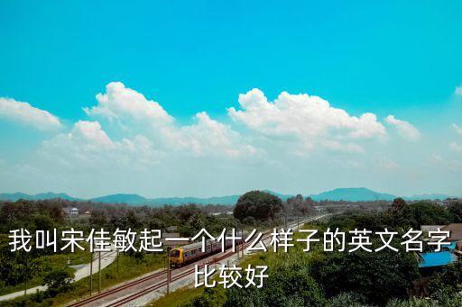 我叫宋佳敏起一個什么樣子的英文名字比較好