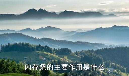 內(nèi)存條的主要作用是什么