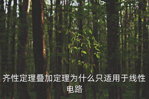 齊性定理，齊性定理疊加定理為什么只適用于線性電路