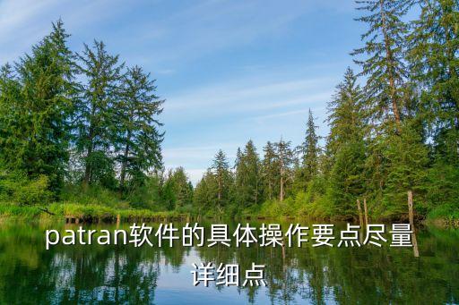 patran軟件的具體操作要點(diǎn)盡量詳細(xì)點(diǎn)