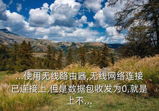 ...使用無線路由器,無線網(wǎng)絡(luò)連接已連接上,但是數(shù)據(jù)包收發(fā)為0,就是上不...