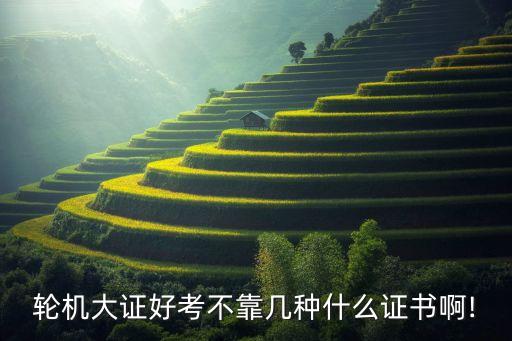 輪機(jī)大證好考不靠幾種什么證書(shū)啊!