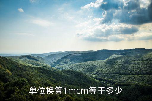 單位換算1mcm等于多少