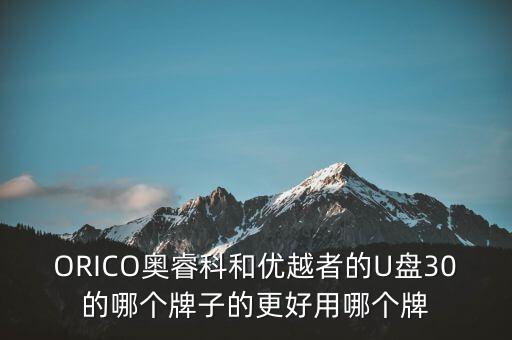 優(yōu)越者，ORICO奧睿科和優(yōu)越者的U盤30的哪個牌子的更好用哪個牌
