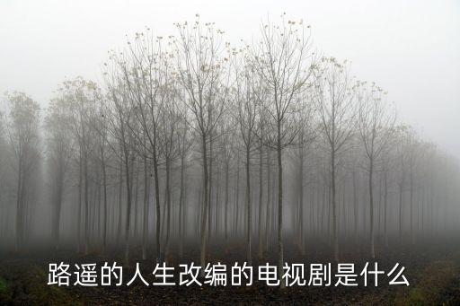 路遙的人生改編的電視劇是什么